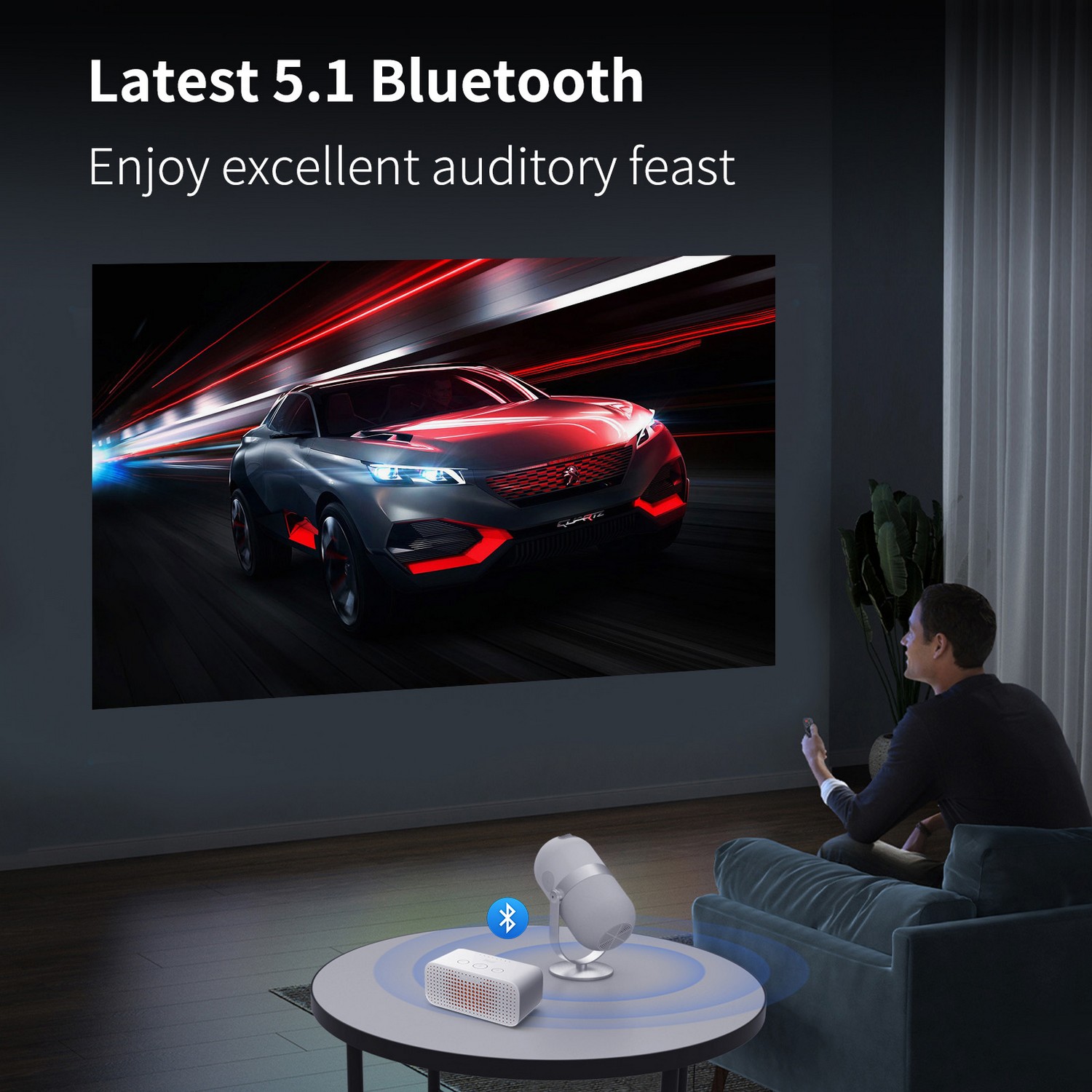 bluetooth wifi projektor mini 4k hordozható
