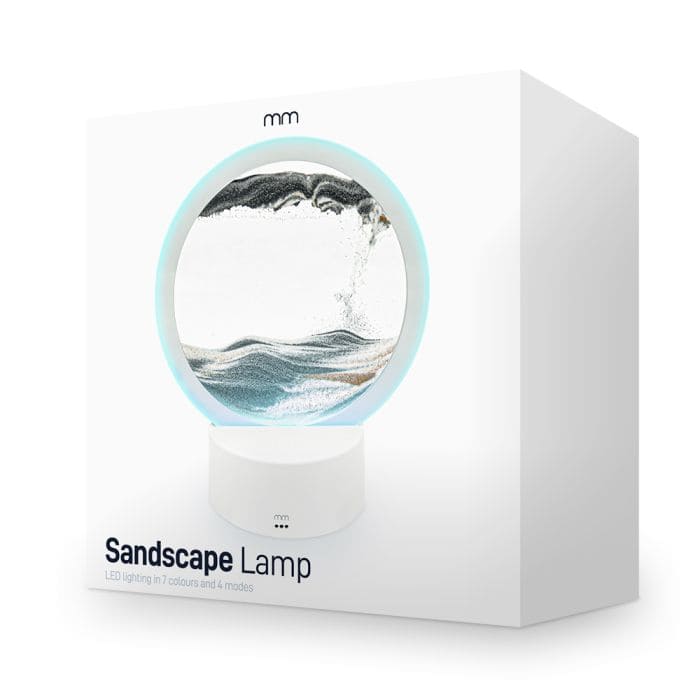 Sand art lámpa - sands of time table lámpa – RGB színű LED háttérvilágítás