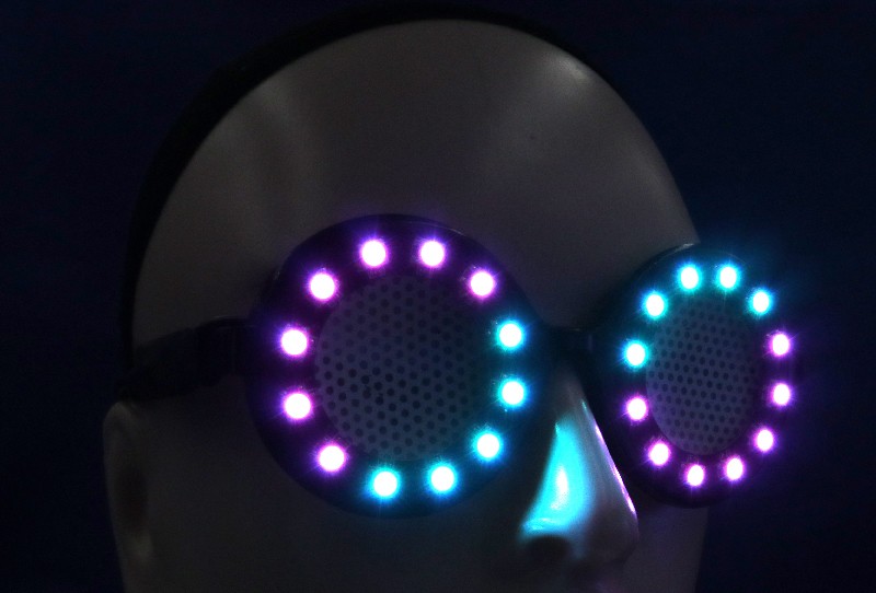cyber punk izzó szemüveg rave party design