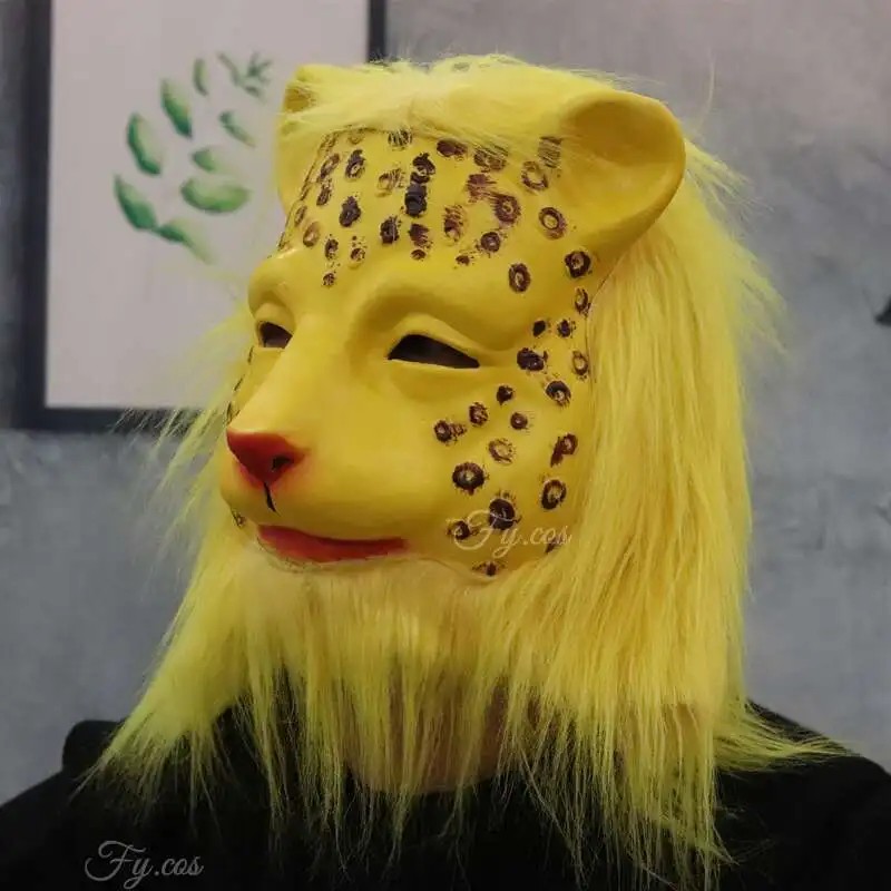 leopárd arc szilikon latex maszk fejre