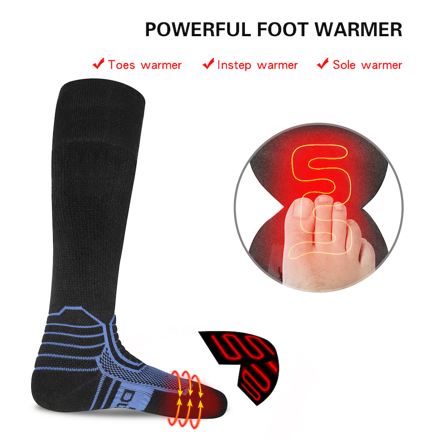 zokni elektromos fűtéssel - hőmelegített zokni