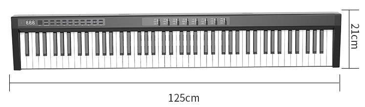 Elektronikus billentyűzet (zongora) 125cm