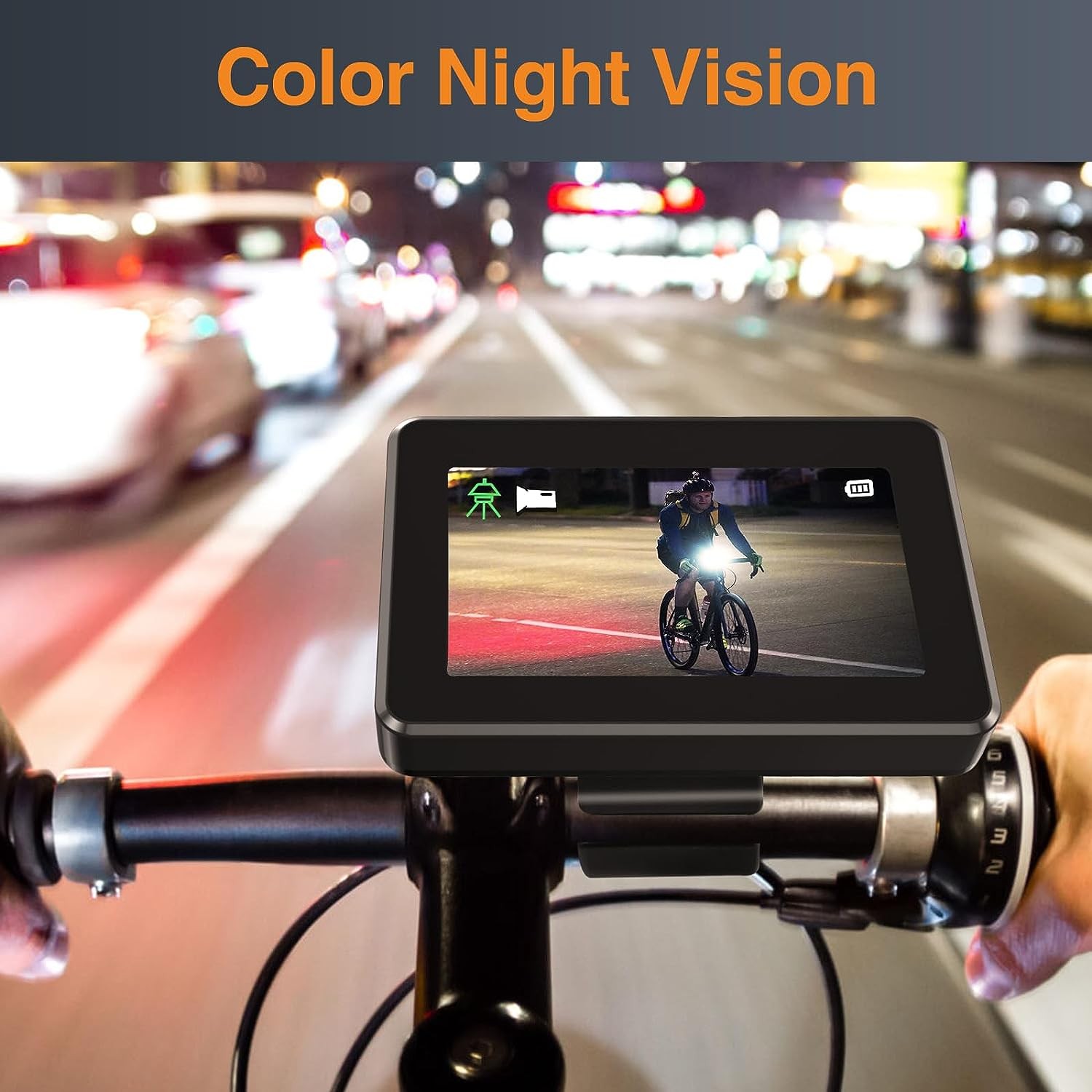 kerékpáros monitor szett kamerával éjjellátóval