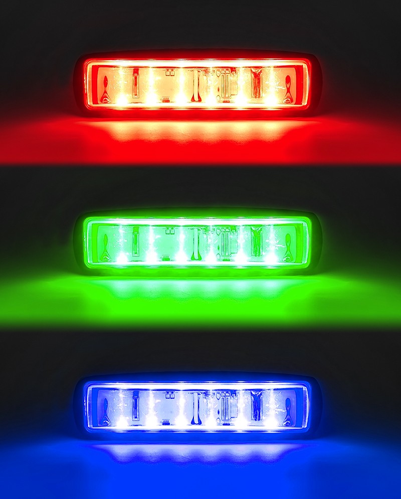 targoncák biztonsági lámpája piros kék zöld