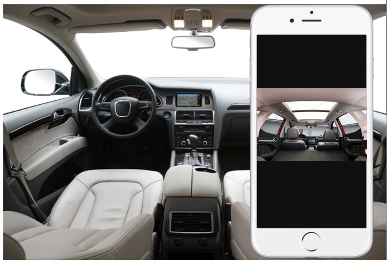 profio x7 autókamera élő nézet okostelefonos alkalmazásban – műszerfal