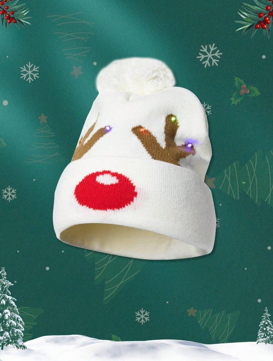 sapka Karácsonyi rénszarvas agancs - sapka télen ragyogó, Rudolph