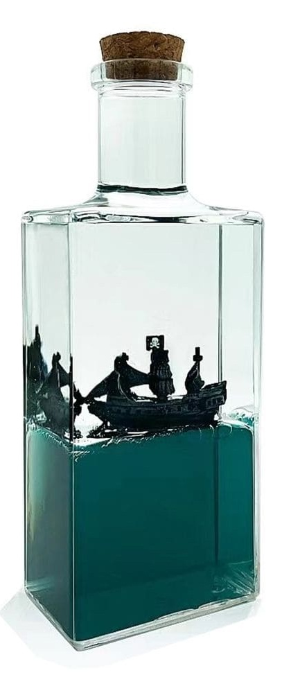 hajó egy üveg dekoráció ajándékok az asztalra