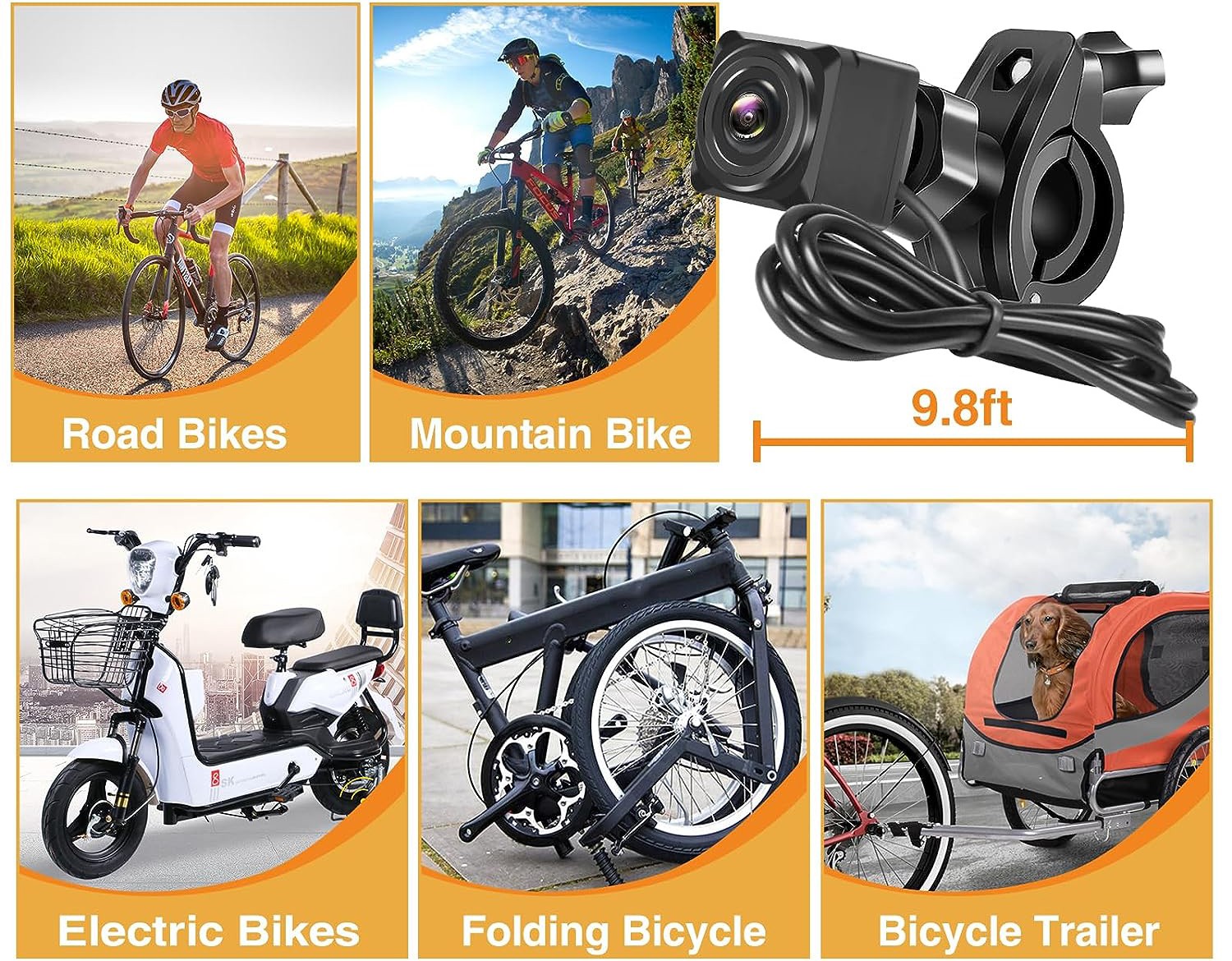 kamera kerékpárokhoz, széles körben használható