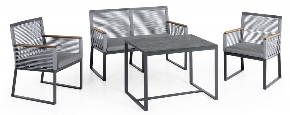 terasz ülőgarnitúra fém kültéri alumínium modern