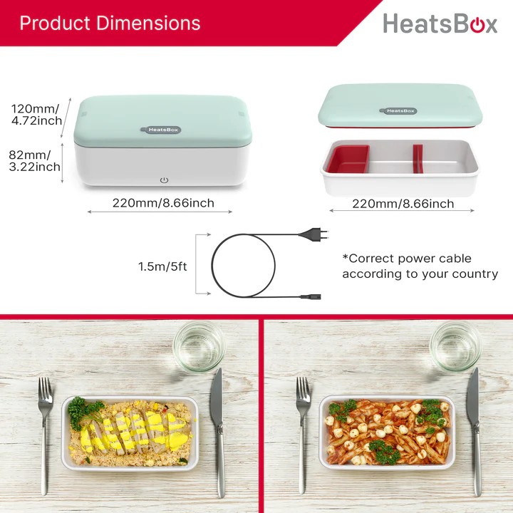 HeatsBox mentődoboz élelmiszer termo elektromos fűtés hordozható