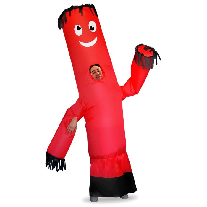 Felfújható férfi öltöny piros ventilátorral