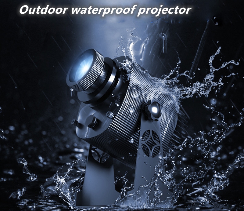 ip67 vízálló logós projektor a falon - gobo vetítés