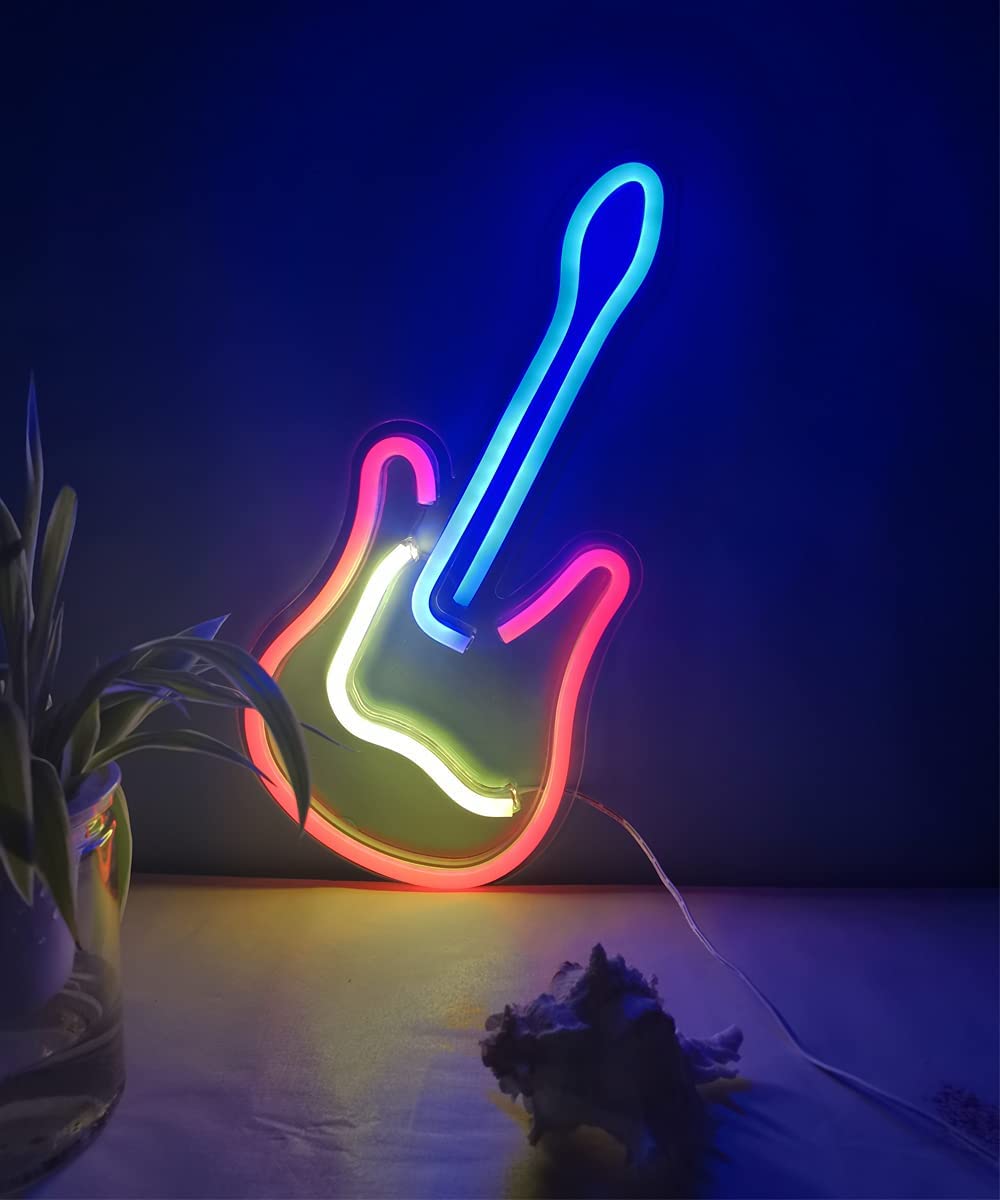 izzó gitár a falon - led neon