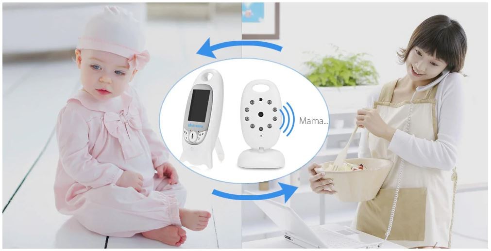 kamera monitorral a baba megfigyeléséhez