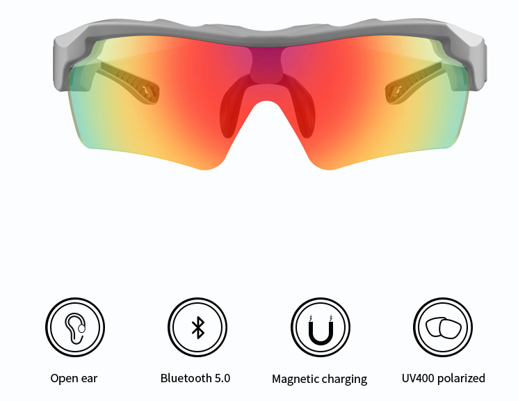 Intelligens kerékpáros szemüveg sportoláshoz bluetooth támogatással
