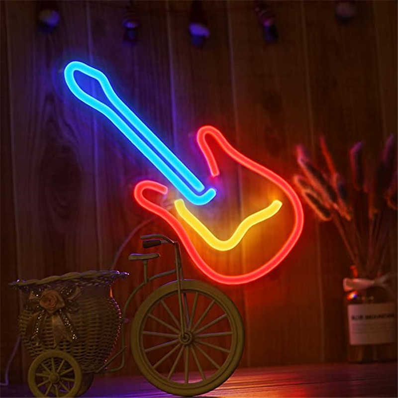 neon banner gitár izzó világítás