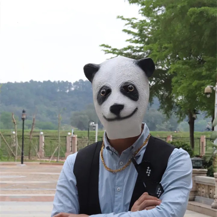panda szilikon maszk arc és fej