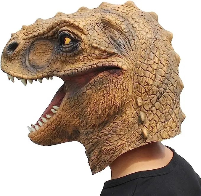 Halloween maszk szilikon dinoszaurusz t rex dinoszaurusz fejmaszk