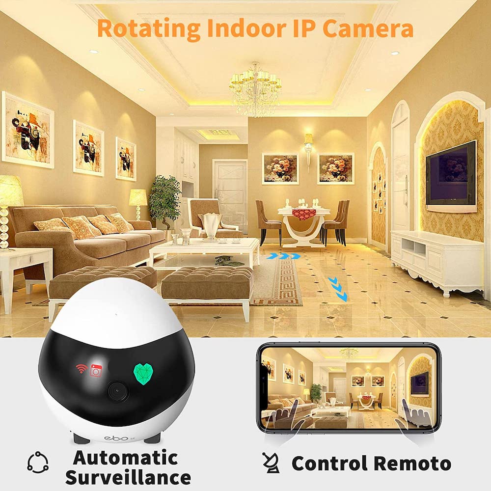 Robot ház, lakás, ingatlan biztonsági védelme, élő p2p monitorozás