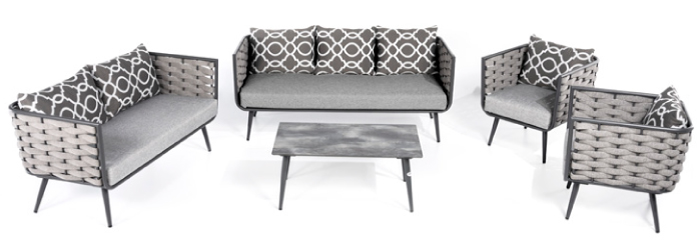 Kerti bútor fém alumínium + fonott - Ülőhely teraszra vagy kertre