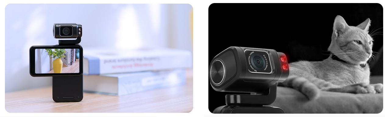 kamera infravörös éjjellátóval, vízszintes és függőleges rögzítéssel