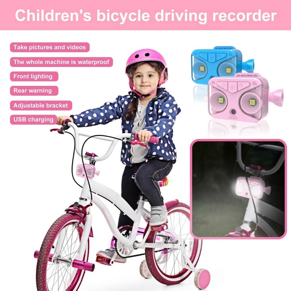 gyerek kerékpár kamera kerékpár lámpával