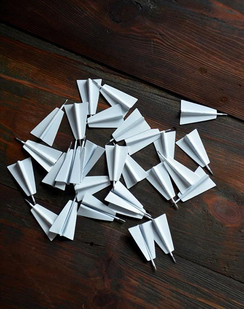 3D-s fa Térkép push csapok repülőgépek
