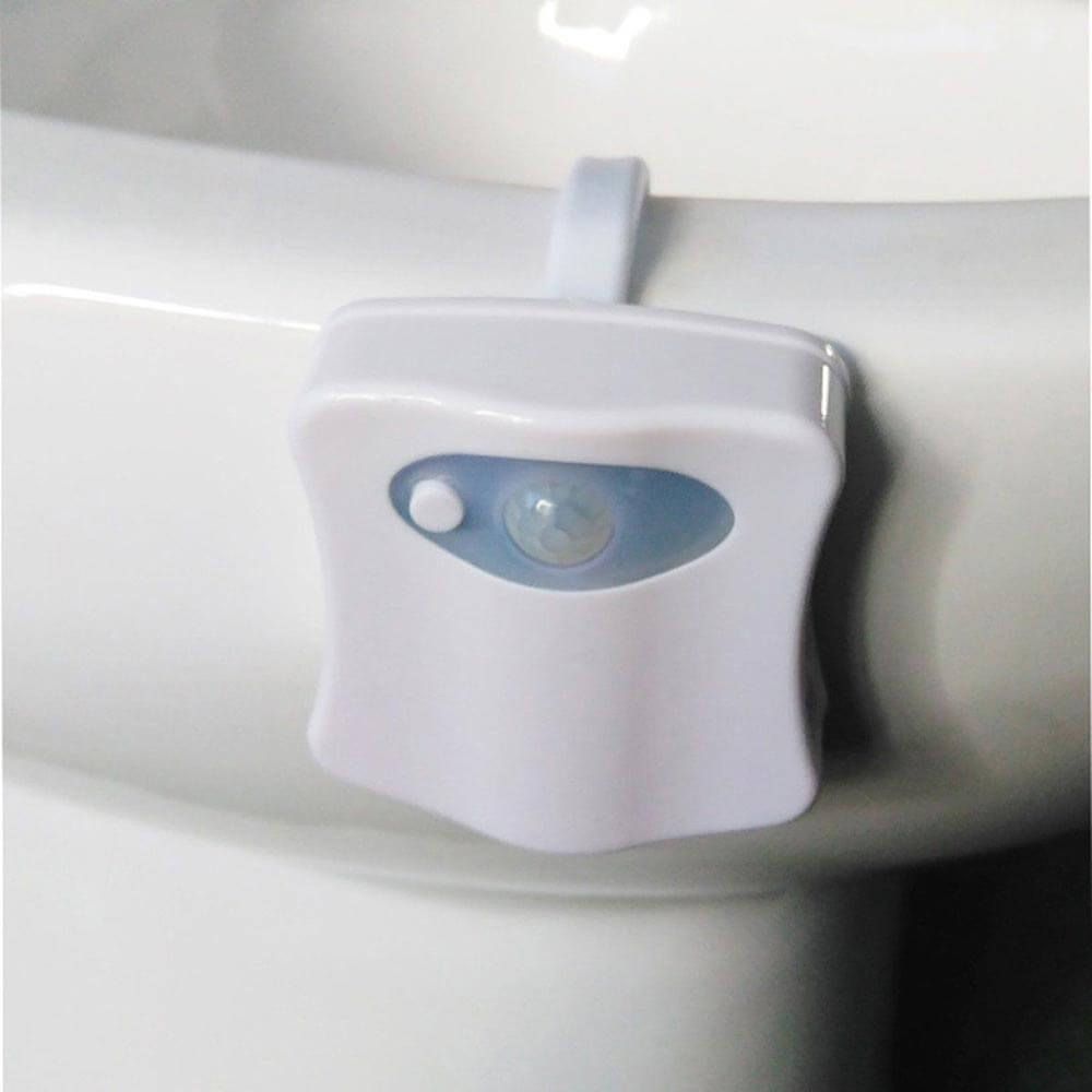 Mozgásérzékelős WC lámpa - színes LED
